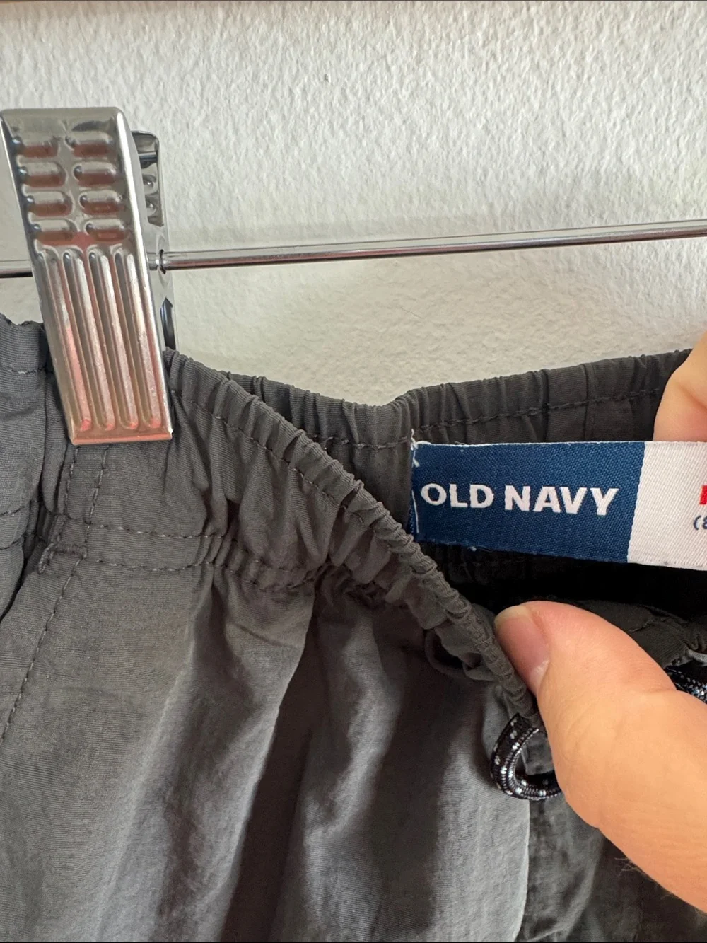Old Navy Boys Charcoal Gray Elastic Waist Drawstring Shorts